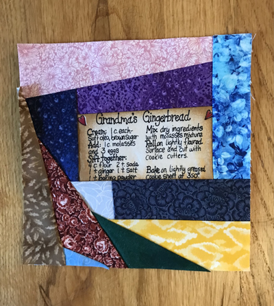 Crazy Quilt Block with Recipe www.dlstewart.com